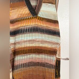 SIMKHAI Emiliana Space-Dyed Knit Midi Polo Dress